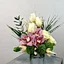 Beyaz Pembe Mini Luxe Aranjman