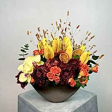 Kahve Vazoda Sonbahar Aranjman