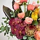 Kahala Cam Vazoda Gül Vanda Aranjman