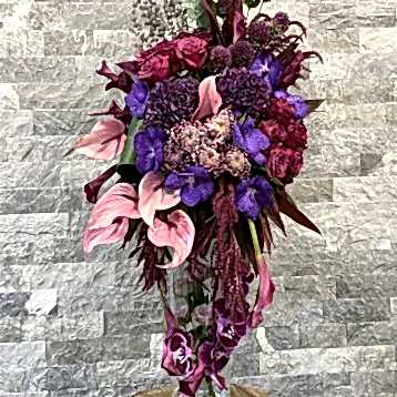 Carla Büyük Cam Vazoda Pembe Deluxe Aranjman