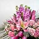 Pembe Lale Gül Vazo Aranjman