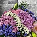 Pembe Lilyum ve Güller Aranjman