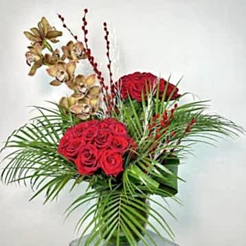 Red Roe Kırmızı Güller ve Cymbidium