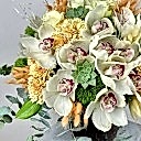 Koyu Taş Vazoda Soft Simbidyum Aranjman