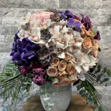 Cappucino Deluxe Gül Orkide Aranjman