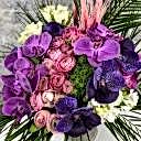 Taş Vazoda Pembe Orkide Aranjman