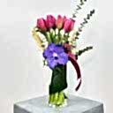 Vazoda Pembe Laleler ve Vanda