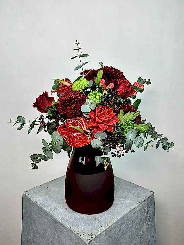 Deep Red Bordo Vazoda Aranjman