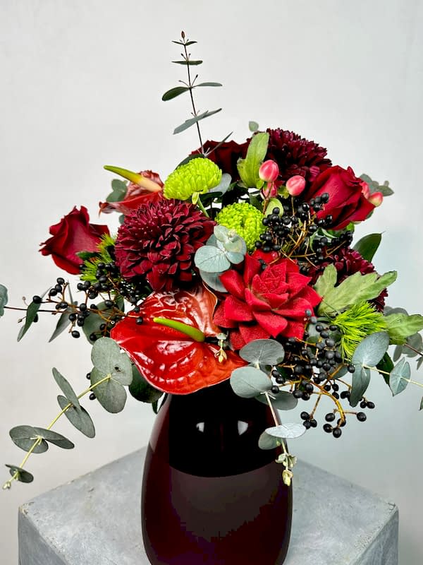 Deep Red Bordo Vazoda Aranjman