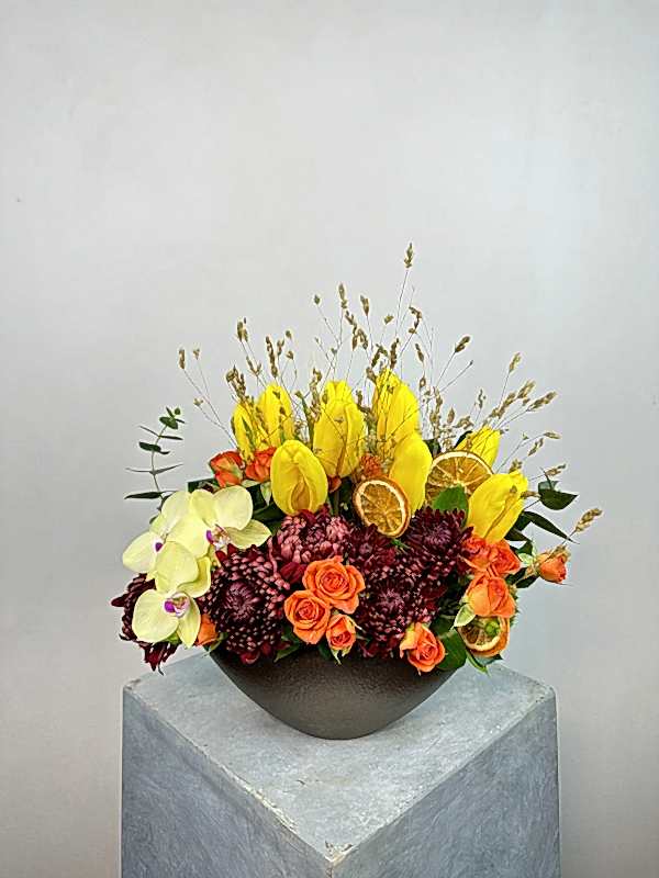 Kahve Vazoda Sonbahar Aranjman