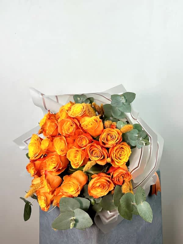 Coral 25 Turuncu Gül Buketi
