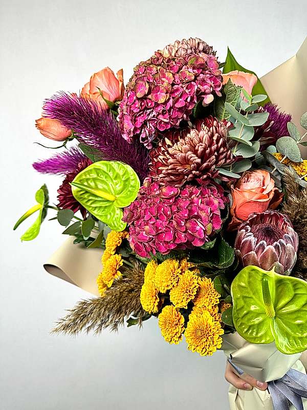 Rust Kahala Gül Bordo Deluxe Buket