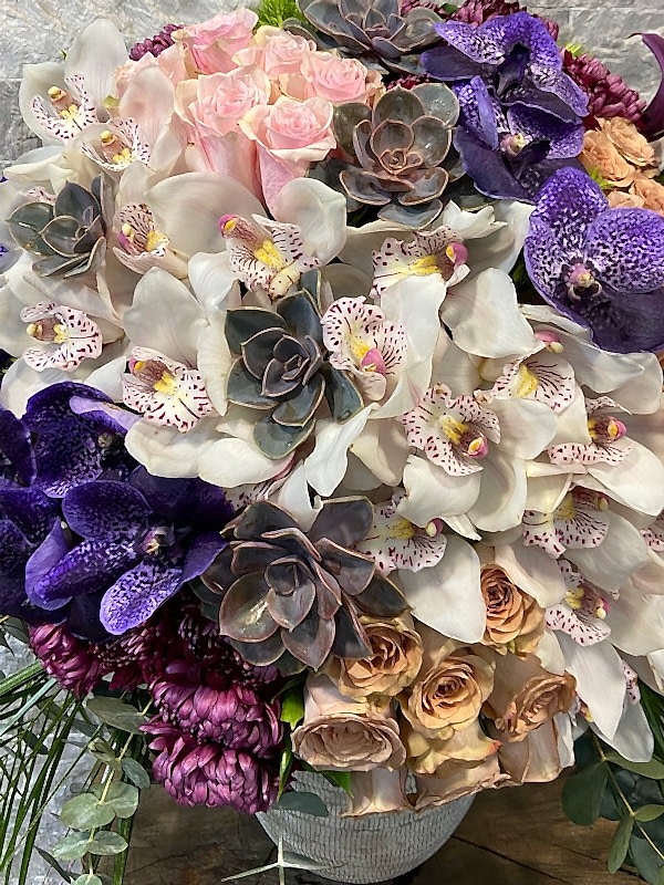 Cappucino Deluxe Gül Orkide Aranjman